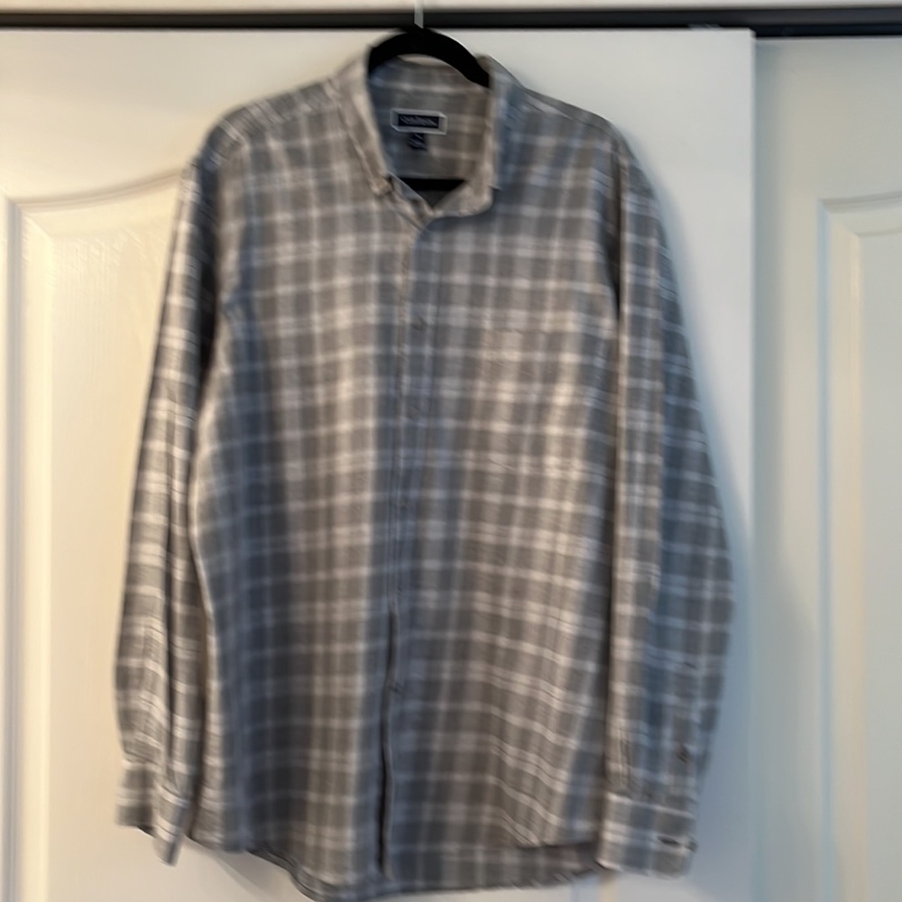 Classic club Road XL  Grey & white. Long sleeve shirt 100% cotton. Front pocket.